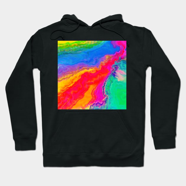 Psychedelic Rainbow Quartz Hoodie by Golden Eagle Design Studio